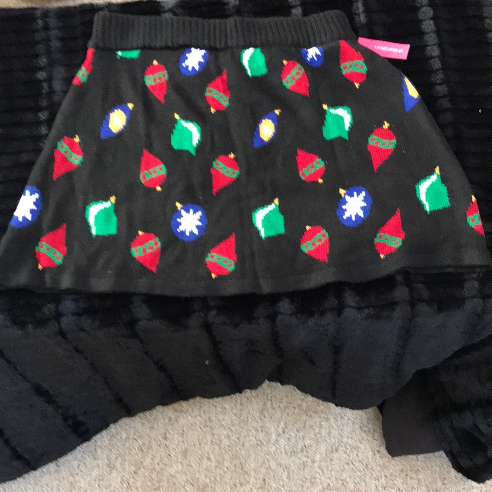 🎄Christmas Ornament Printed Sweater Skirt